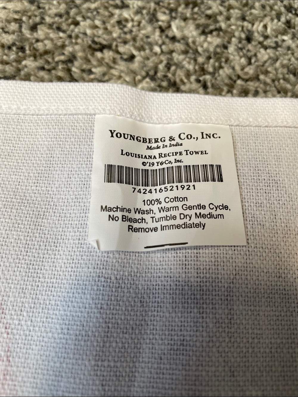 NWOT Recipe Seafood Themed Kitchen Towel - Colorful Crab & Shrimp Prints - Picture 4 of 4